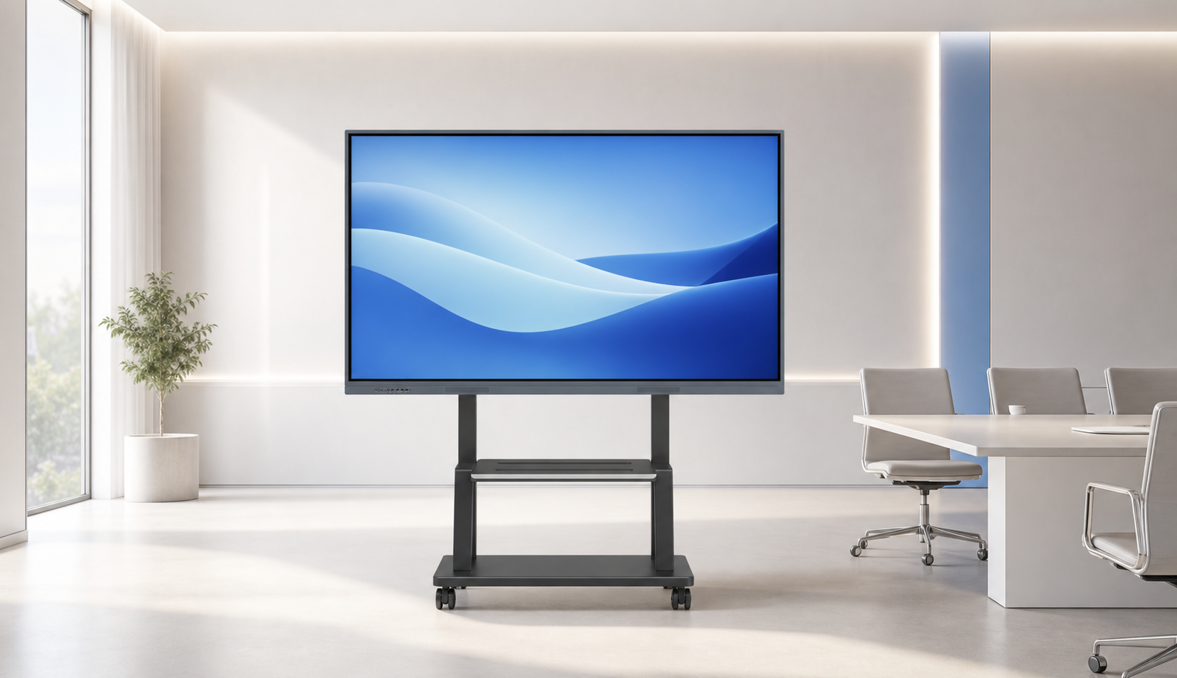 JoyTech interactive display on a mobile stand