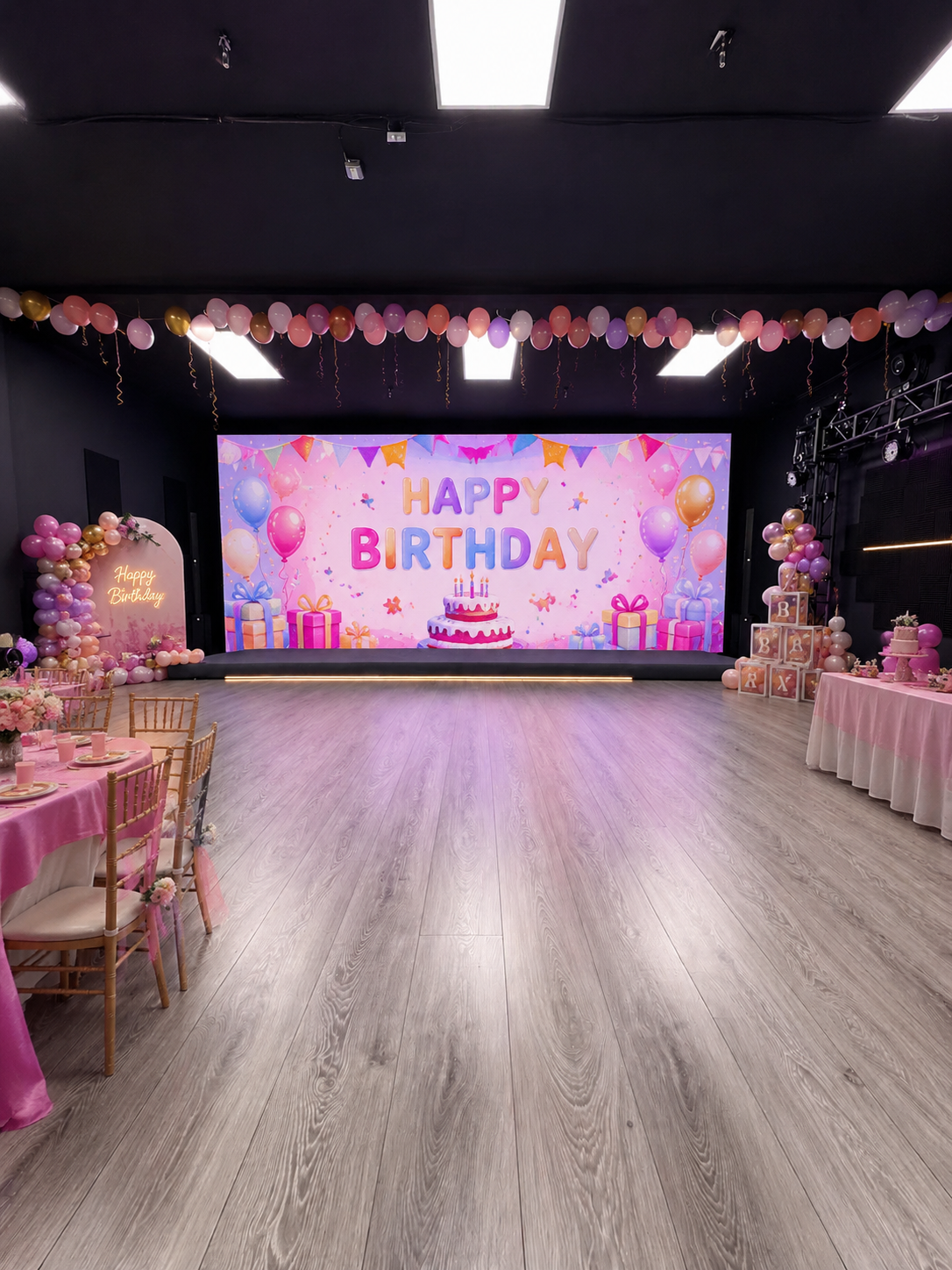 Birthday event setup at Joytech Studio
